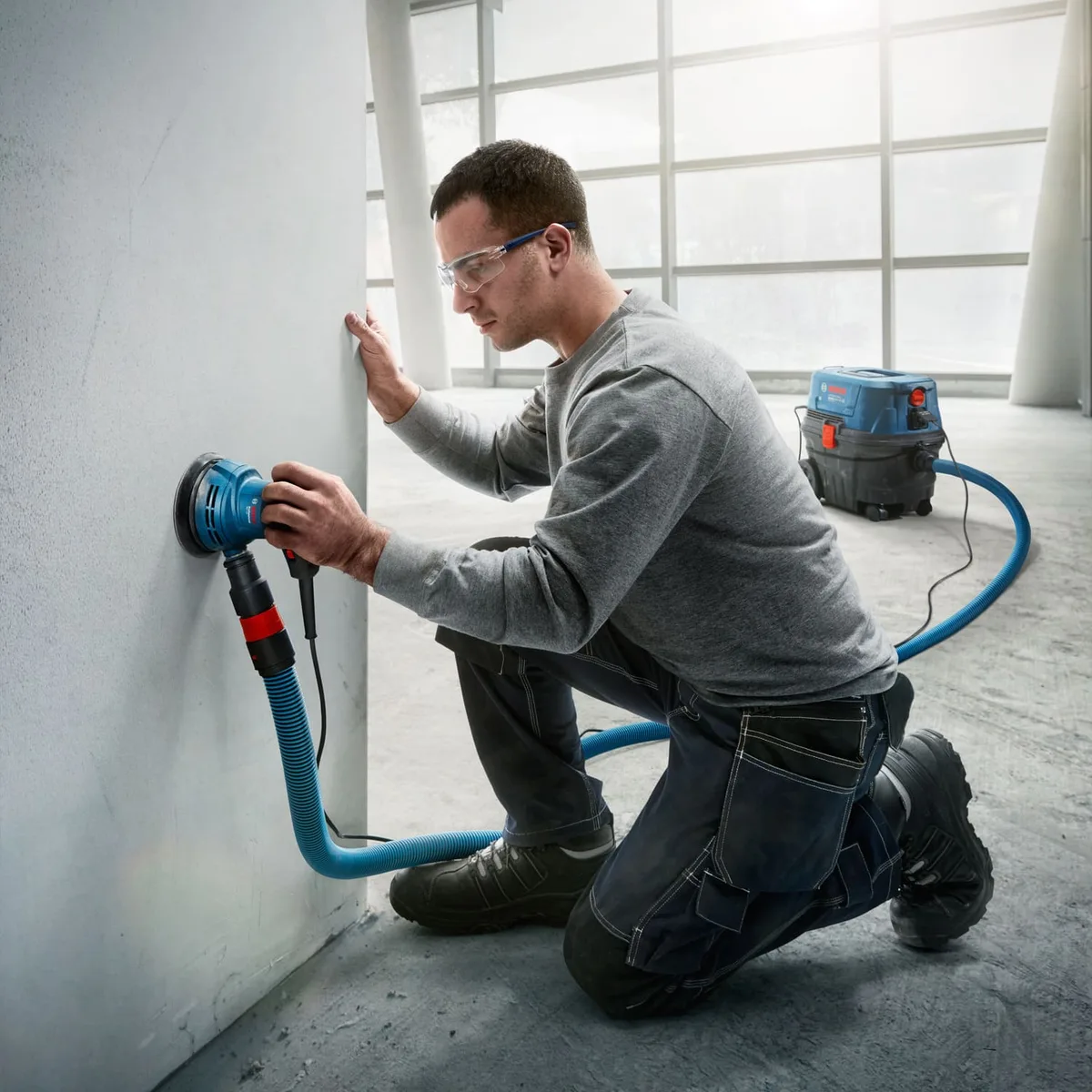 Ексцентрикова шліфувальна машина Bosch Professional GEX 125, 250 Вт, 125 мм, 7500-12000 об/хв, вага 1.4 кг.