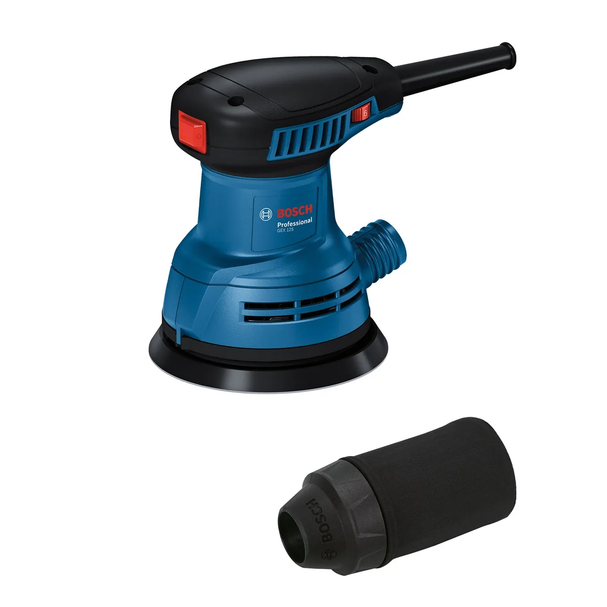 Ексцентрикова шліфувальна машина Bosch Professional GEX 125, 250 Вт, 125 мм, 7500-12000 об/хв, вага 1.4 кг.