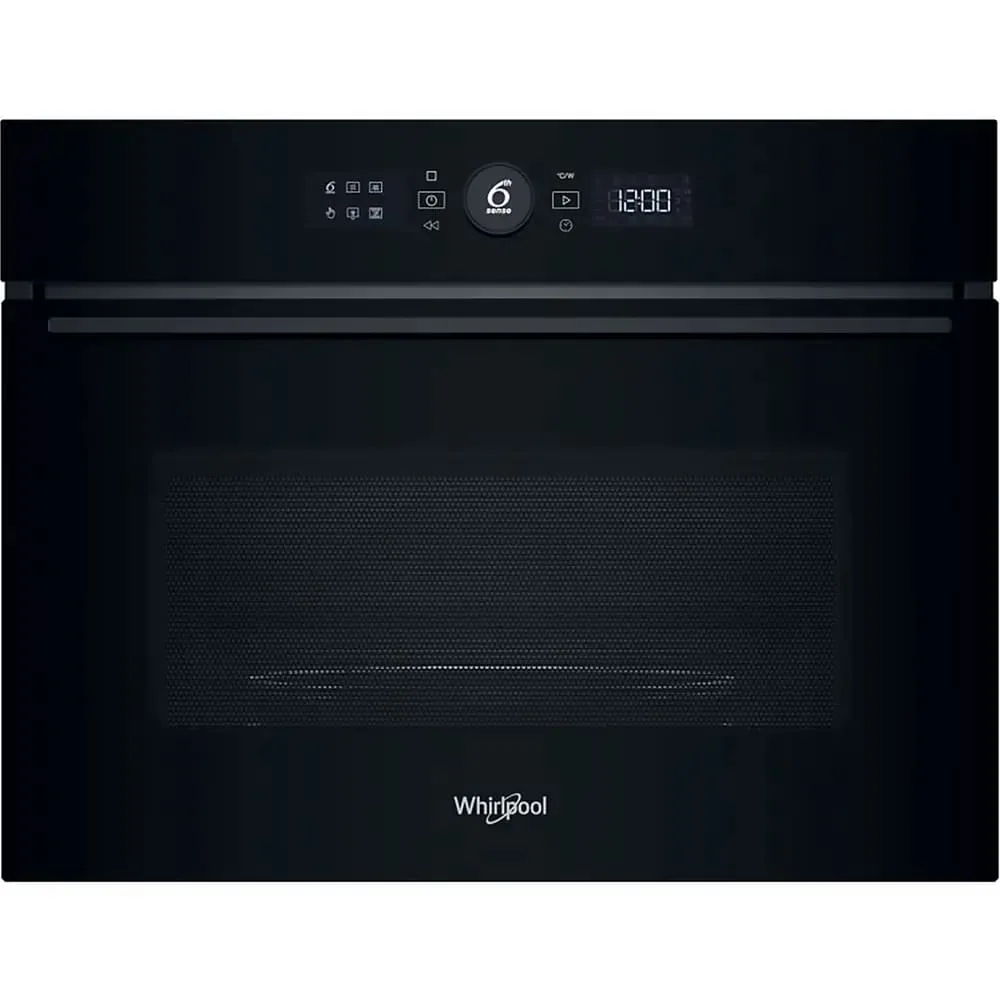 Електрична компактна духова шафа Whirlpool, 40л, з дисплеєм, конвекційним приготуванням та функцією мікрохвиль, чорного кольору.