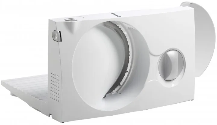 Скиборізка Gorenje, 100 Вт, нержавіюче лезо, діаметр ножа 170 мм, пластиковий корпус, білий.