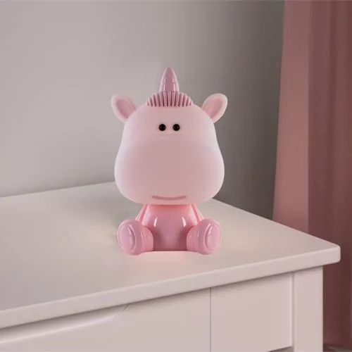 Світильник-нічник LED Unicorn рожевий з акумулятором для дитячої спальної нічник із зарядкою USB