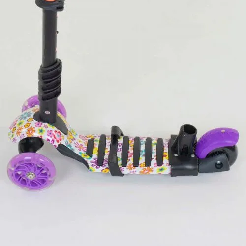 Самокат Best Scooter 5в1 с подсветкой колес для детей с ручкой родительского контроля.