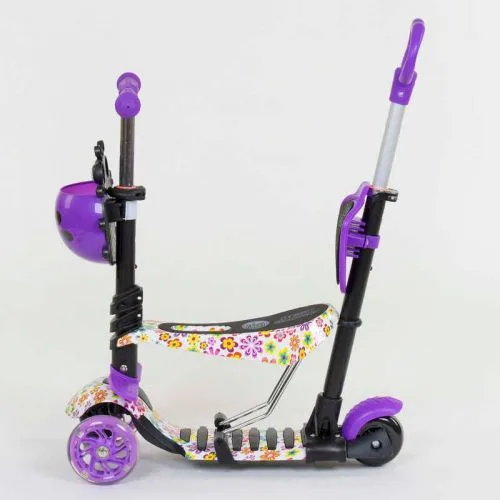 Самокат Best Scooter 5в1 с подсветкой колес для детей с ручкой родительского контроля.