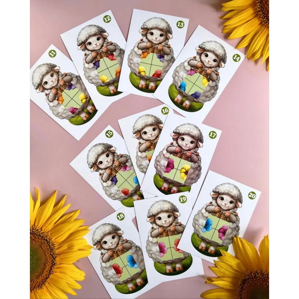 Деревянный пазл-сортер Ubumblebees 20 карт 30х30 см Многоцветный