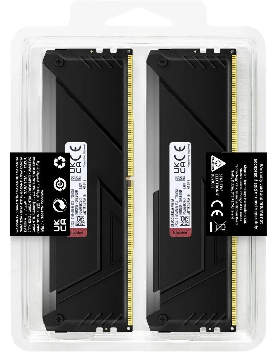 Пам'ять ПК Kingston DDR4 16GB KIT (8GBx2) 3200 FURY Beast RGB