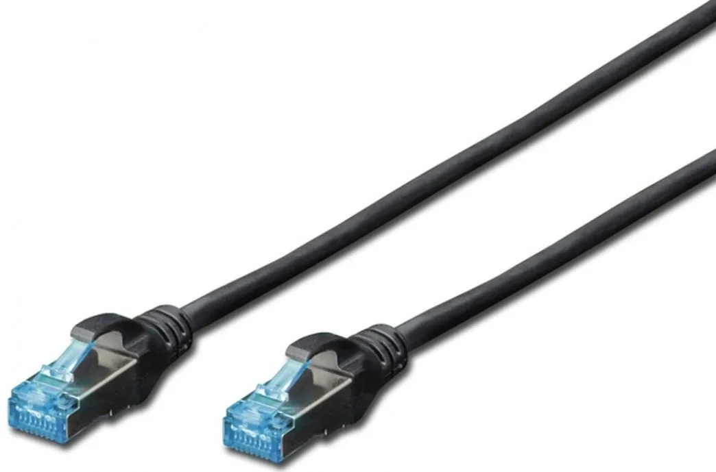 Патч-корд DIGITUS CAT 5e SF-UTP, 5м, AWG 26/7, Cu, PVC, чорний