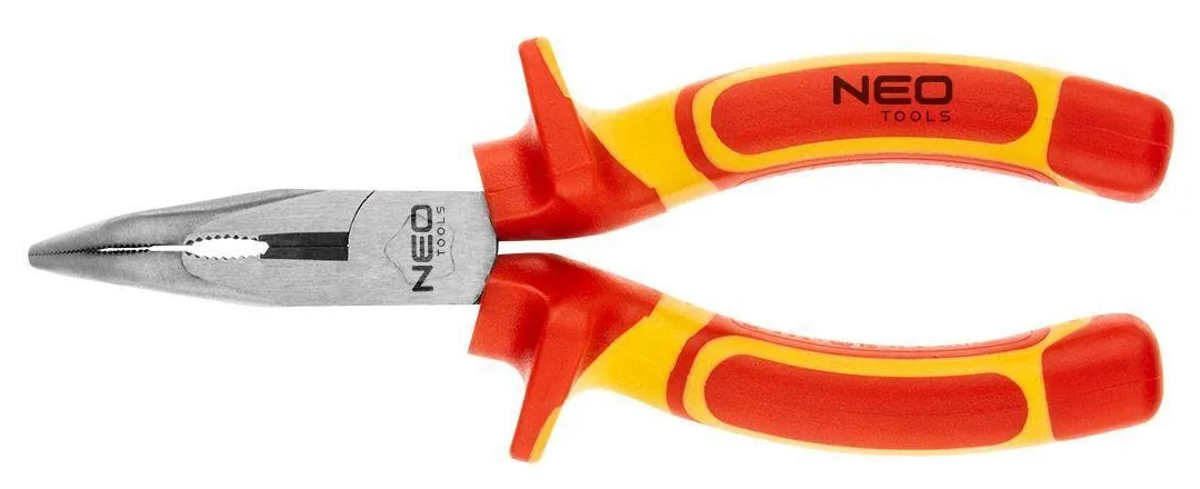 Вигнуті діелектричні плоскогубці Neo Tools для робіт під напругою до 1000В, 160мм, CrV.