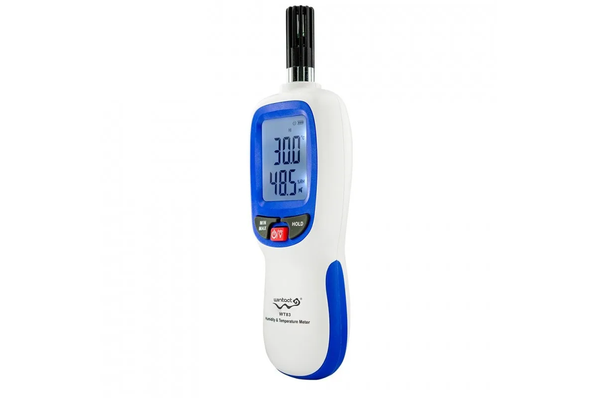 Термогігрометр Bluetooth WINTACT WT83B 0-100% 20-70°C пластик чорний