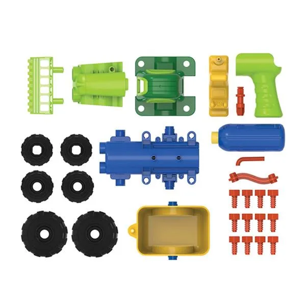 Конструктор Edu-Toys Трактор з шуруповертом 29 деталей різнокольоровий 30х30х20 см