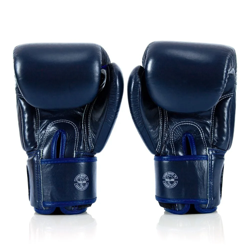 Боксерські рукавиці Fairtex натуральна шкіра 10 унцій сині