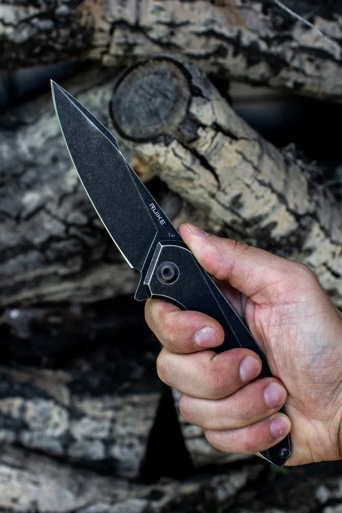 Ніж складаний Ruike 93 мм чорний 14C28N