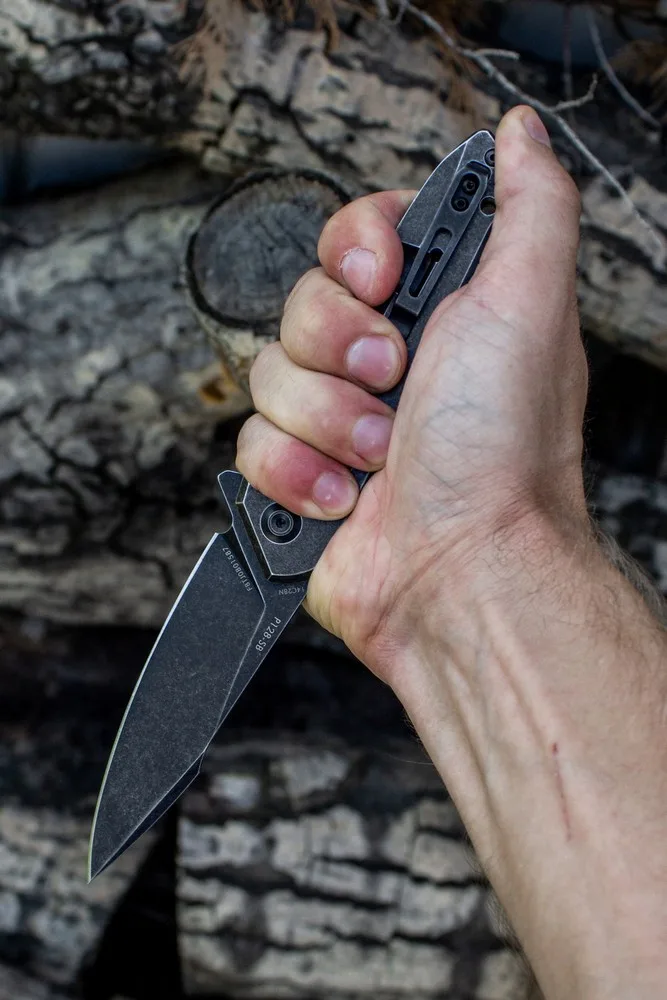 Ніж складаний Ruike 93 мм чорний 14C28N