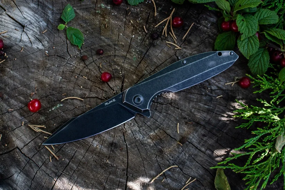 Ніж складаний Ruike 93 мм чорний 14C28N