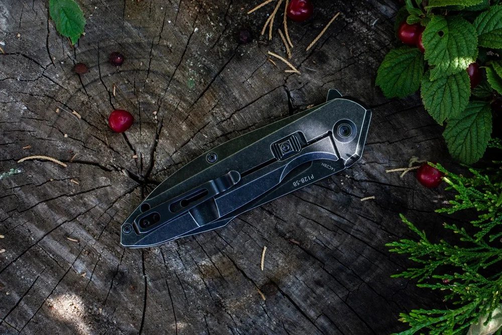 Ніж складаний Ruike 93 мм чорний 14C28N