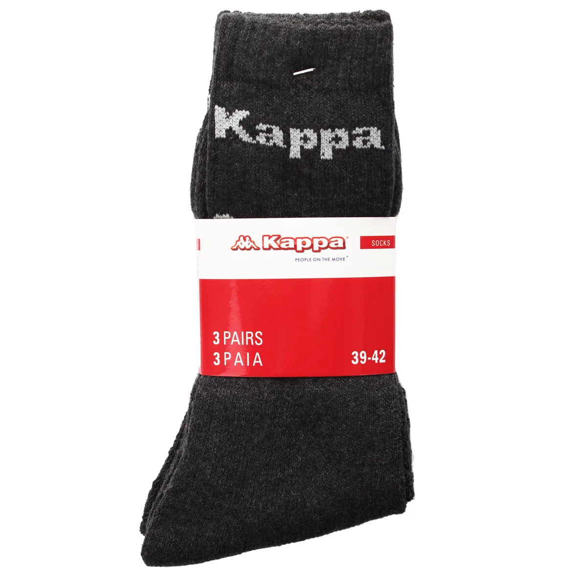 Шкарпетки Kappa бавовна 35-38 темно-сірі 3 пари