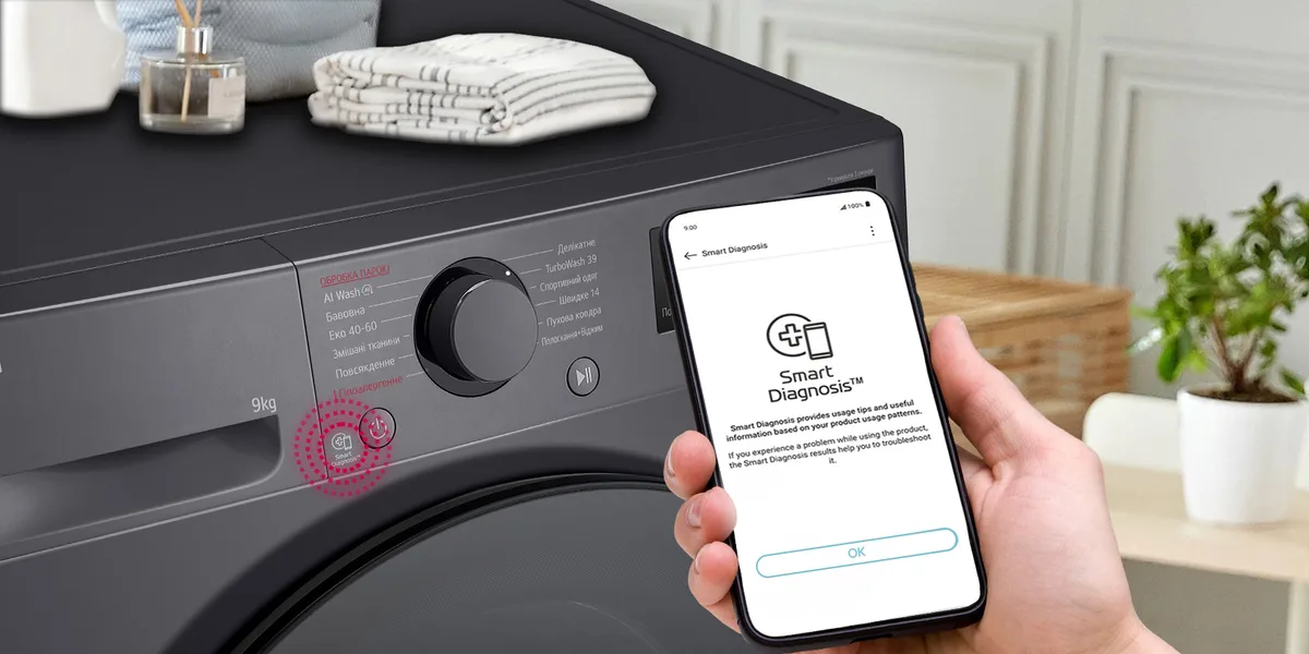 Стиральная машина LG фронтальная 9кг 1200 об/мин инверторная для стирки одежды гипоаллергенная с паром