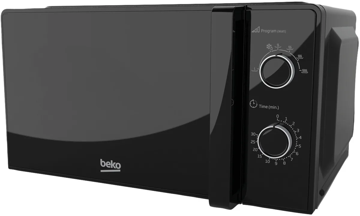 Микроволновая печь Beko, 20 л, механическое управление, 700 Вт, черного цвета