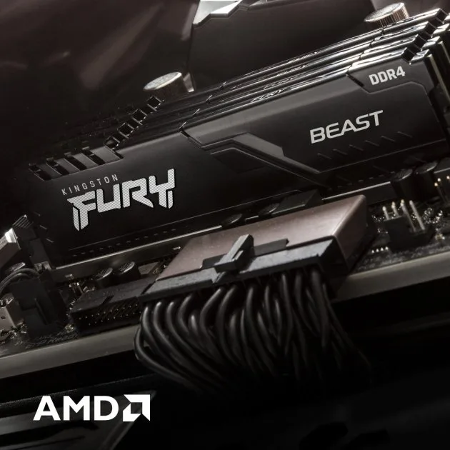 Память ПК Kingston DDR4 32GB KIT (16GBx2) 3600 FURY Beast