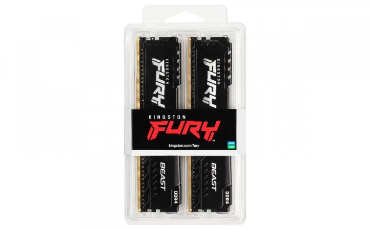 Память ПК Kingston DDR4 32GB KIT (16GBx2) 3600 FURY Beast