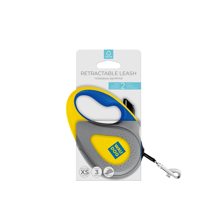 Повідець-рулетка WAUDOG R-leash XS 3 м пластик світловідбивний Colors of freedom
