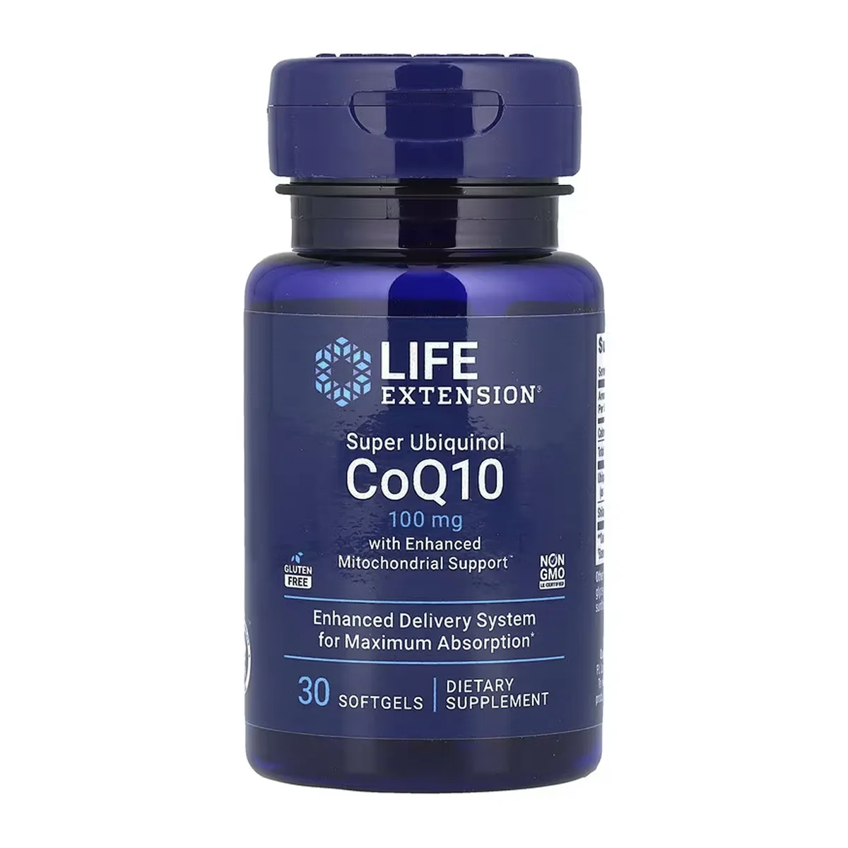 Убихинол Коэнзим Q10 Life Extension 100 мг 30 капсул без ГМО