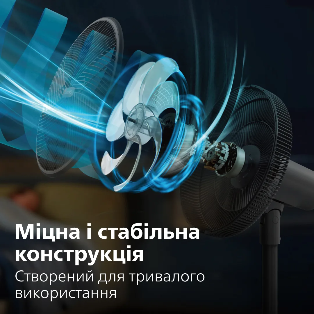 Вентилятор Philips підлоговий настільний пластик 1250 мм Білий 48 Вт 3 швидкості