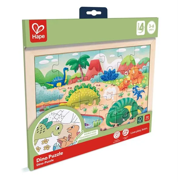 Пазл Hape Динозаври картон 30х26 см