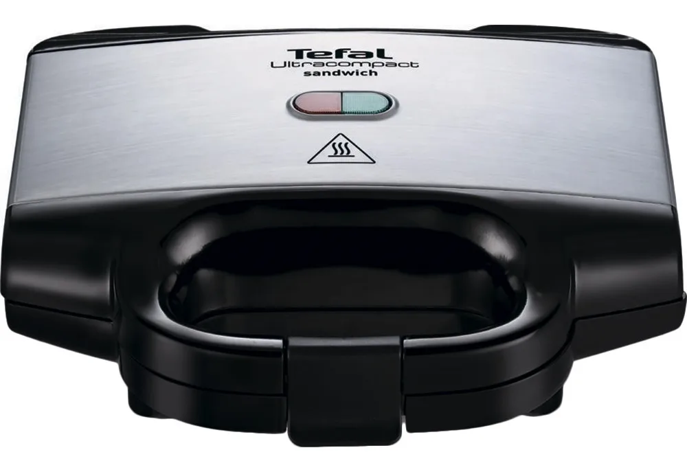 Бутербродниця Tefal 700 Вт метал чорна срібляста 4 сендвіча антипригарна