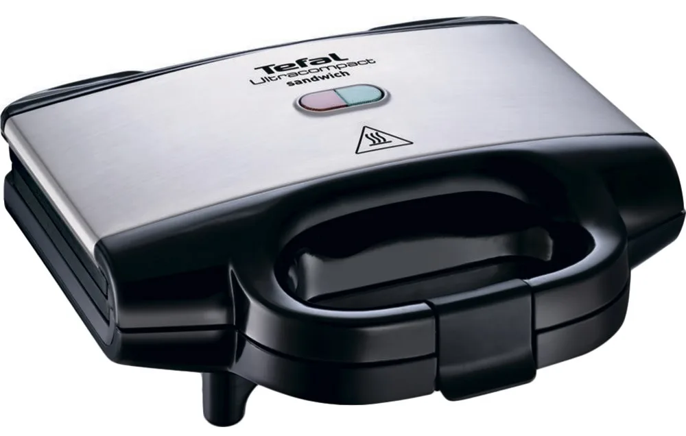 Бутербродниця Tefal 700 Вт метал чорна срібляста 4 сендвіча антипригарна