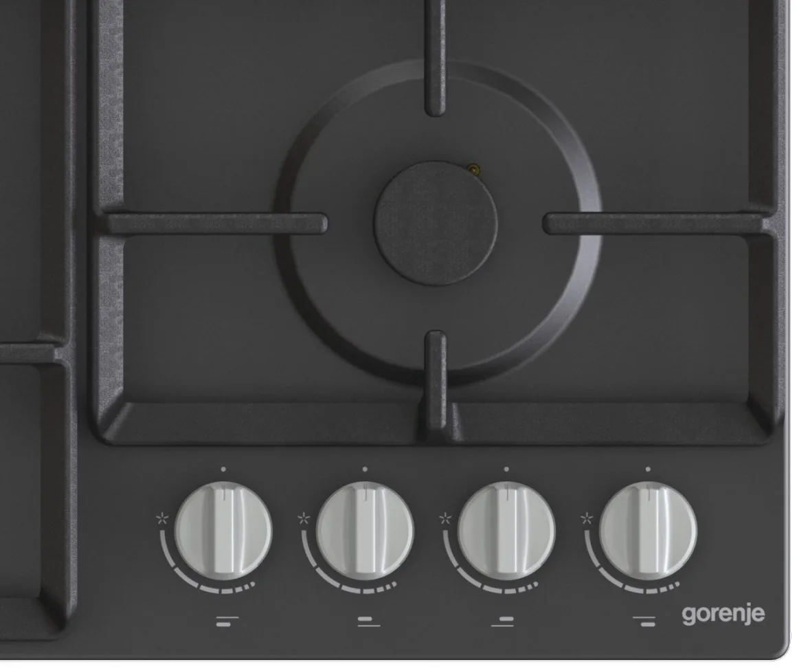 Газова варильна поверхня Gorenje чавун 60 см чорна