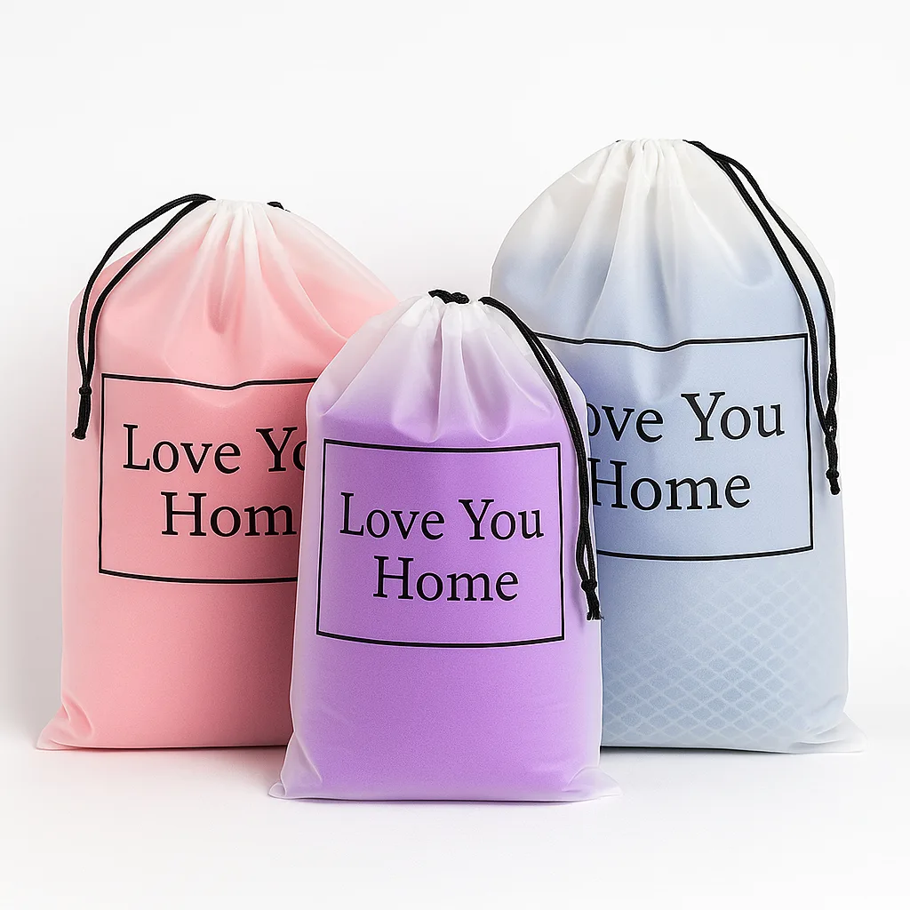 Набор пакетов со шнурком LoveYouHome полиэтилен 23х35 см 15 шт матовый