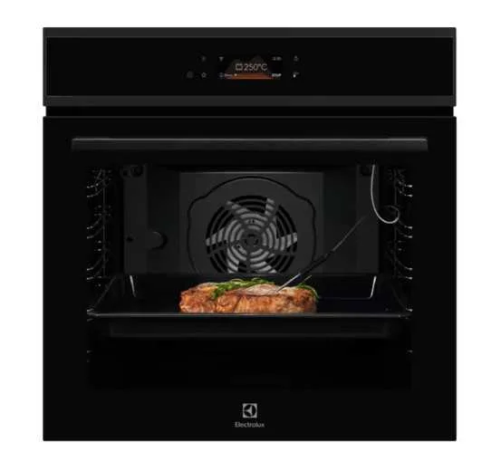 Електрична духова шафа Electrolux, 72 л, клас енергоефективності A+, з дисплеєм, конвекційним приготуванням, піролізом та телескоп
