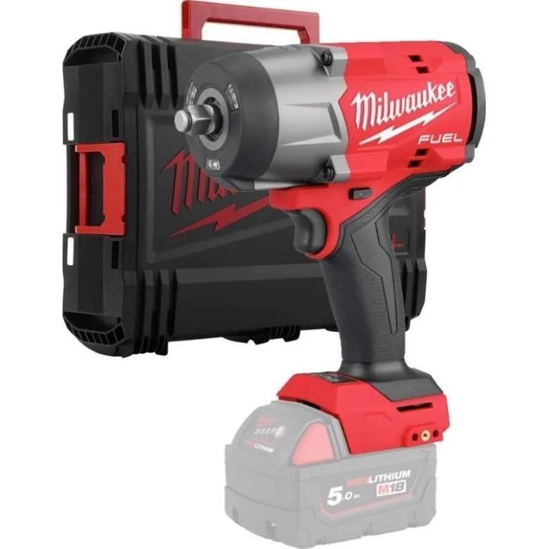 Акумуляторний ударний гайковерт Milwaukee M18 FHIW2F12-0X 18В 1491Нм 0-2000об/хв 1/2quot; у кейсі, вага 3.4кг, без батареї та заря