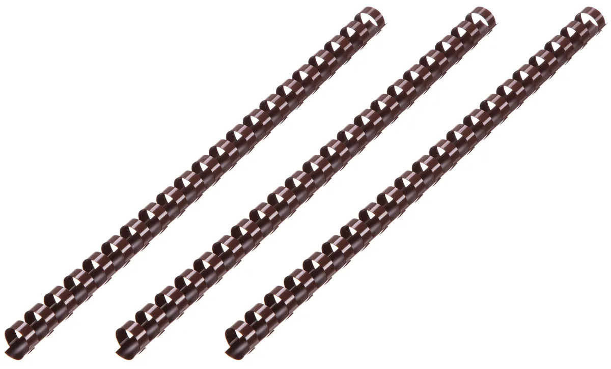 Пластикові пружини 2E для біндерів, 16мм, шоколад, 100шт