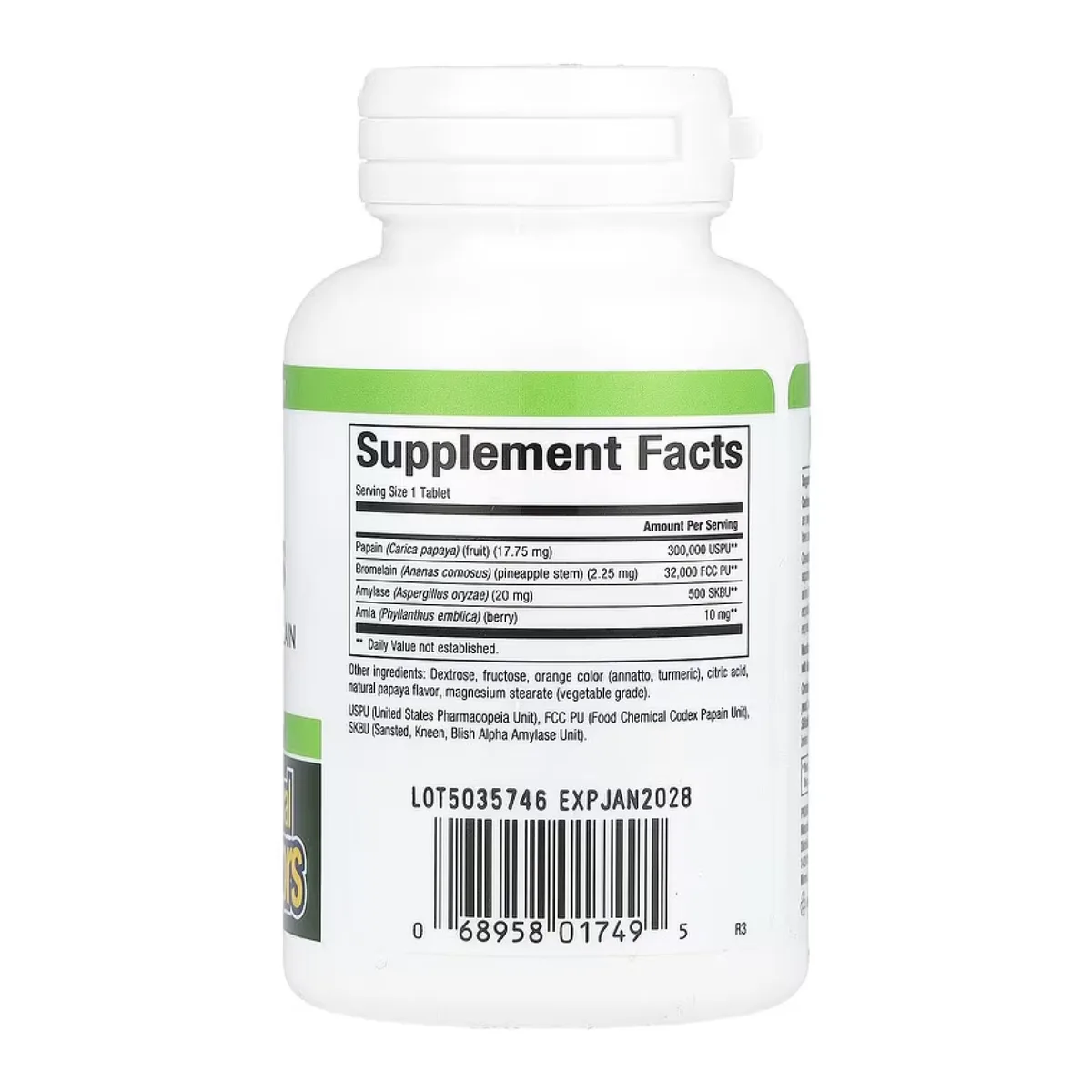 Папая ферменти Natural Factors 120 таблеток для здорового травлення.