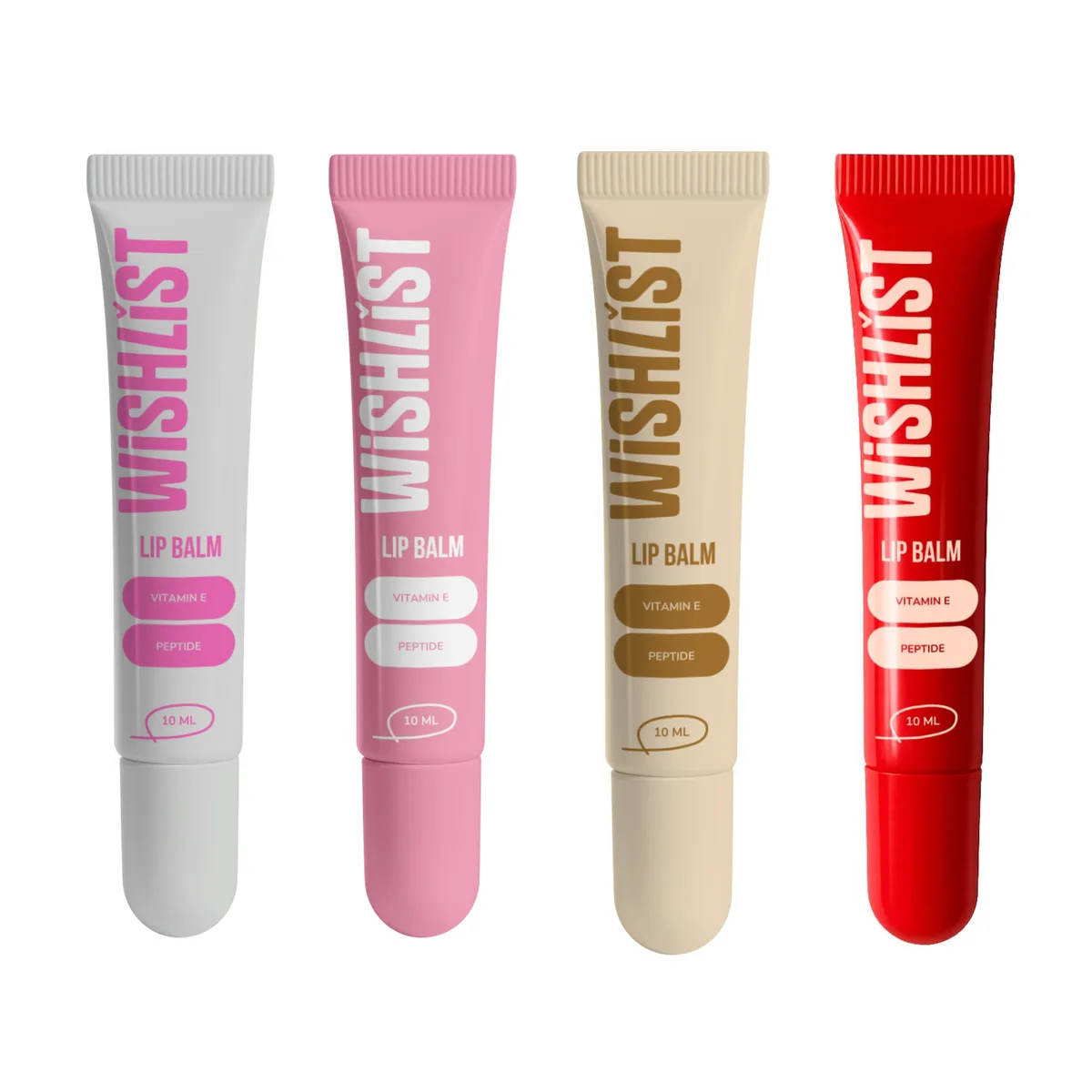 Набір 4 бальзамів-блисків для губ Blessed Honey & Crystal Sorbet & Sweet Candy & Velvet Coral WishList Lip Glo