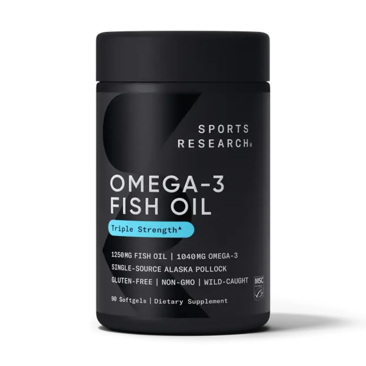 Омега-3 риб'ячий жир Sport Research 1250 мг 90 м'яких капсул без рибного присмаку