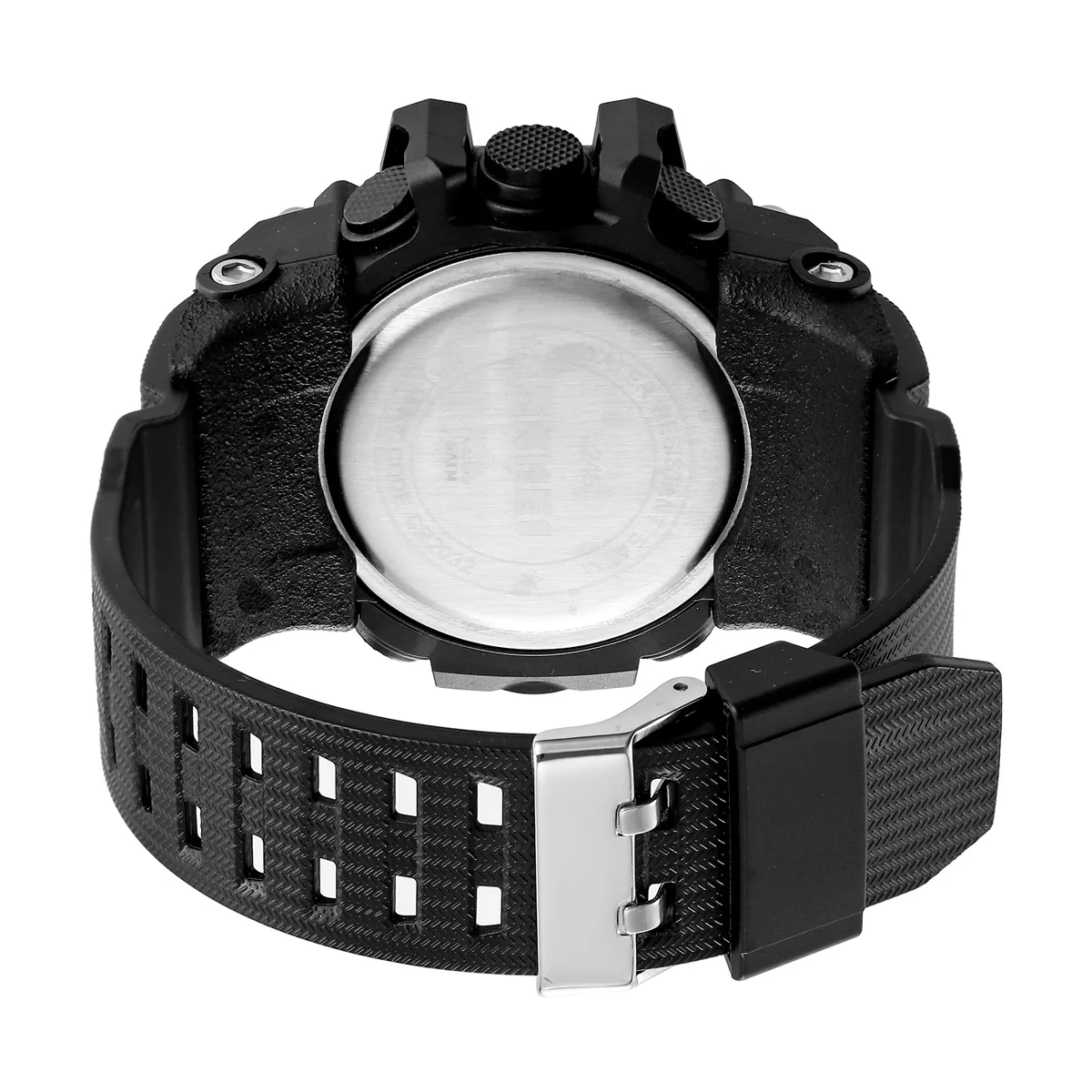 Часы Skmei полиуретан 55,8х60 мм синие чёрные