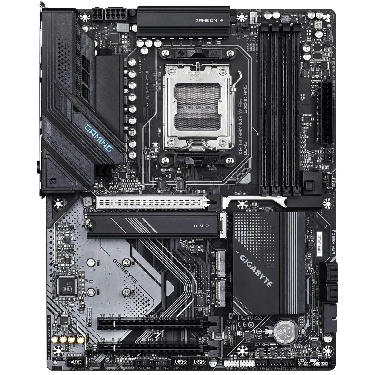 Материнська плата GIGABYTE X870 GAMING WF6 sAM5 X870 sAM5 X870 4xDDR5 M.2 HDMI D-Sub Wi-Fi BT ATX