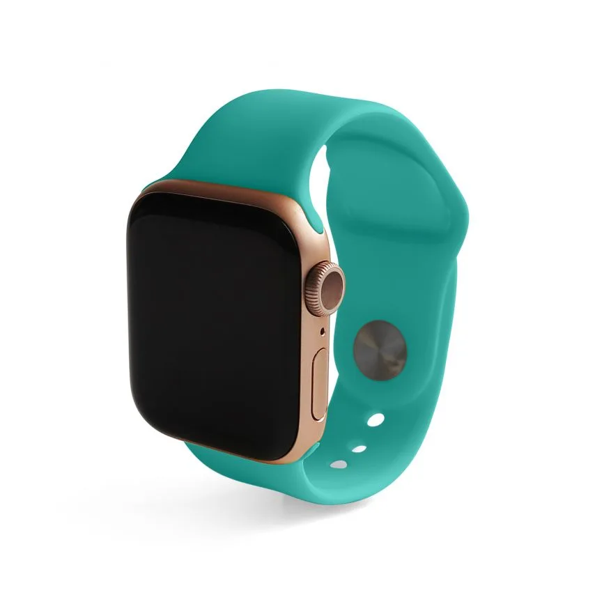 Ремінець Apple силіконовий 42-44мм S/M бірюзовий