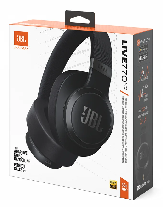 Гарнітура JBL бездротова повнорозмірна пластикова чорна
