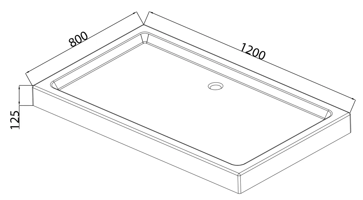 Душовий піддон Mixxus ABS 120x80 см Білий з сифоном