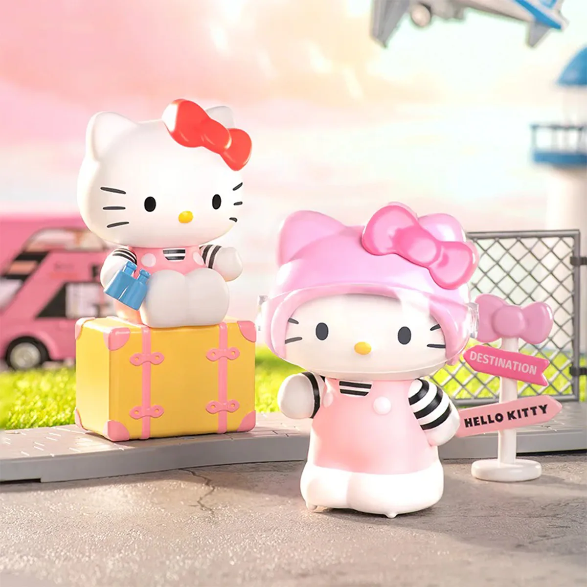 Механічна іграшка Pop Top Hello Kitty 10 см Полівінілхлорид Рожевий