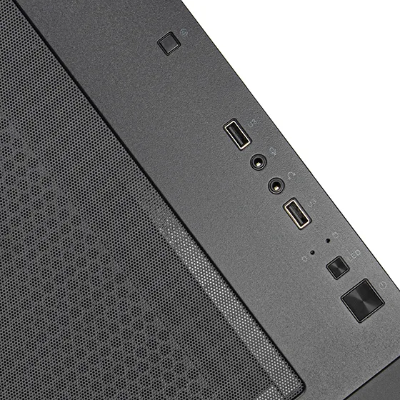 Корпус SilverStone Fara FA312Z-BG без БЖ, 2xUSB3.0, 2x140мм, ARGB VGA 365мм, LCS ready, TG Side Panel, mATX, чорний