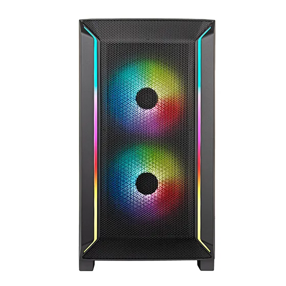 Корпус SilverStone Fara FA312Z-BG без БЖ, 2xUSB3.0, 2x140мм, ARGB VGA 365мм, LCS ready, TG Side Panel, mATX, чорний