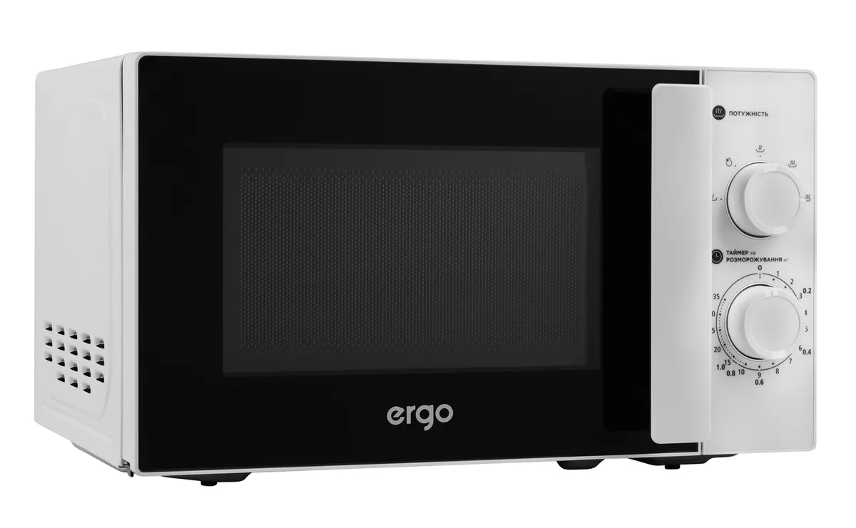 Микроволновая печь ERGO 20 л белая 700 Вт механическое управление