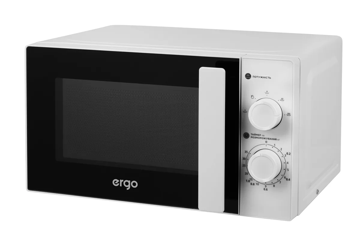 Микроволновая печь ERGO 20 л белая 700 Вт механическое управление