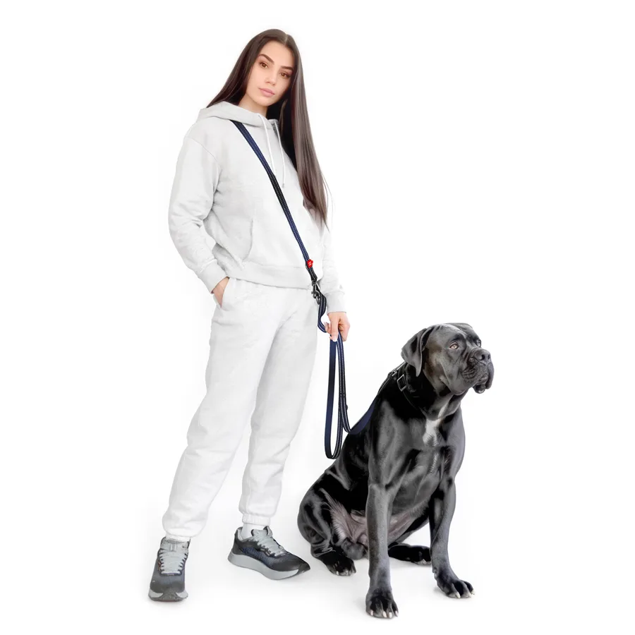 Повідець-перестібка WAUDOG Nylon Mono 20 мм 300 см Нейлон Чорний