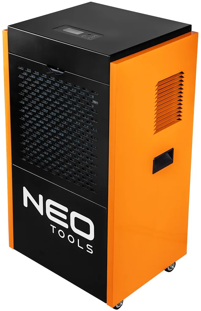 Промисловий осушувач повітря Neo Tools, продуктивність 90 л/добу, для площі до 310 м2, потужність 500 м3/год, 1000 Вт, з LCD-диспл
