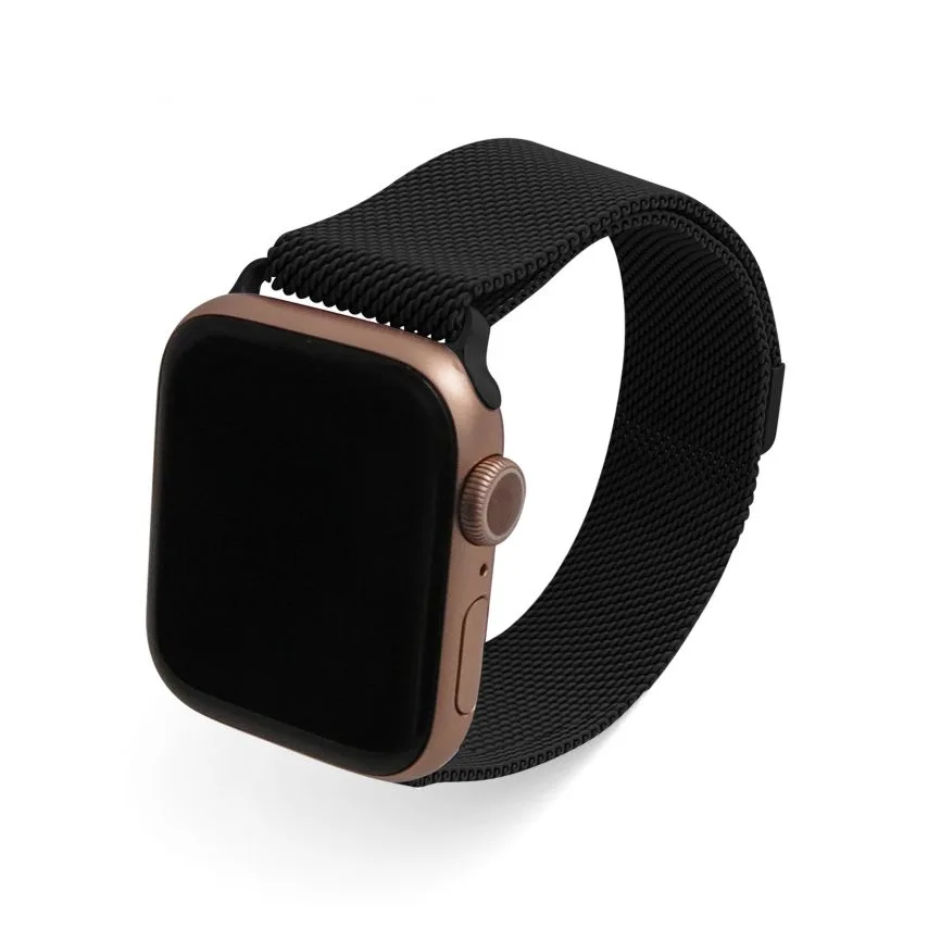Ремешок миланское плетение для Apple Watch металл 38-40 мм черный